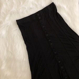 NWOT [Ecote] black button-down maxi skirt